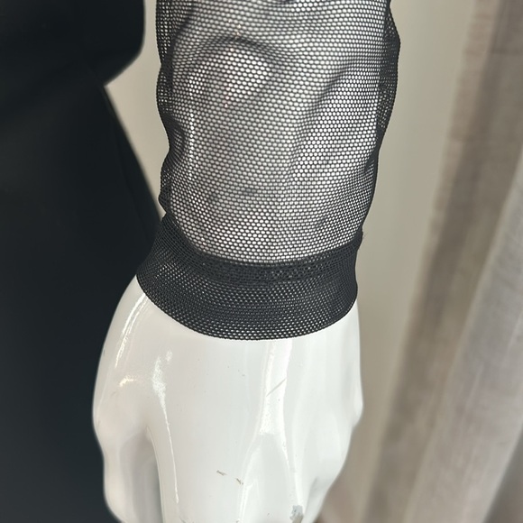 Calvin Klein black illusion long sleeve dress size 4 - Picture 4 of 11